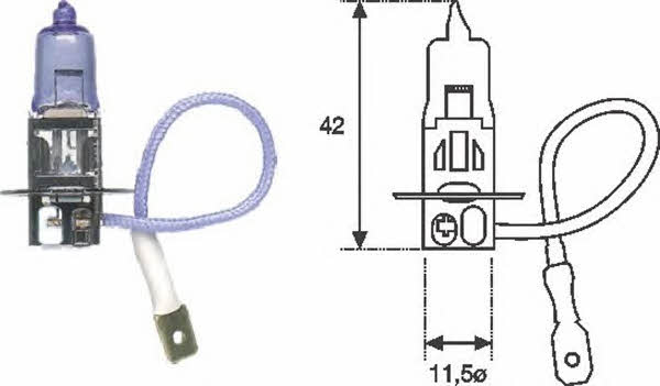  Лампа галогенная H3 12V 55W 002553100000 Magneti marelli 002553100000