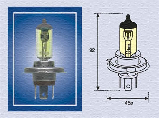  Лампа галогенная H4 12V 6055W 002575100000 Magneti marelli 002575100000