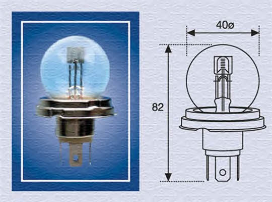  Лампа галогенная R2Bilux 24V 5550W 008952100000 Magneti marelli 008952100000