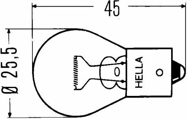  Лампа накаливания R12V18W 12V 18W 8GA002072121 Hella 8GA 002 072-121