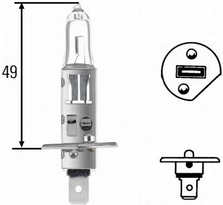  Лампа галогенная H1 12V 55W 8GH002089136 Hella 8GH 002 089-136