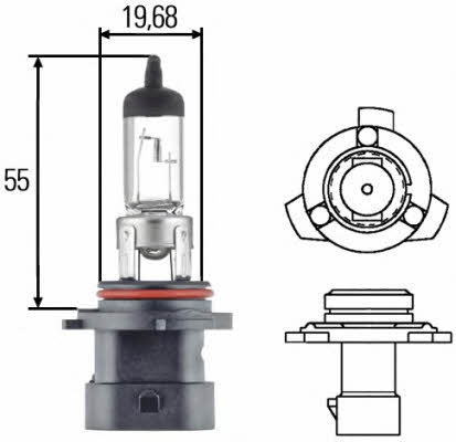  Лампа галогенная HB4 12V 51W 8GH005636201 Hella 8GH 005 636-201