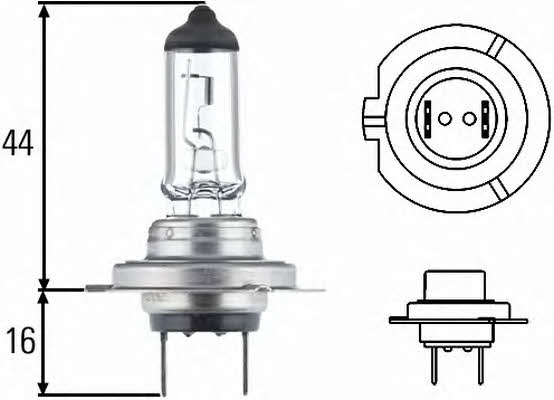  Лампа галогенная H7 12V 55W 8GH007157186 Hella 8GH 007 157-186