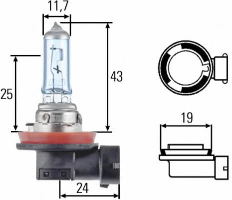  Лампа галогенная H8 12V 35W 8GH008356121 Hella 8GH 008 356-121