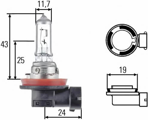  Лампа галогенная H11 12V 55W 8GH008358121 Hella 8GH 008 358-121