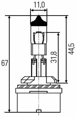  Лампа галогенная H27W1 12V 27W 8GH008991021 Hella 8GH 008 991-021