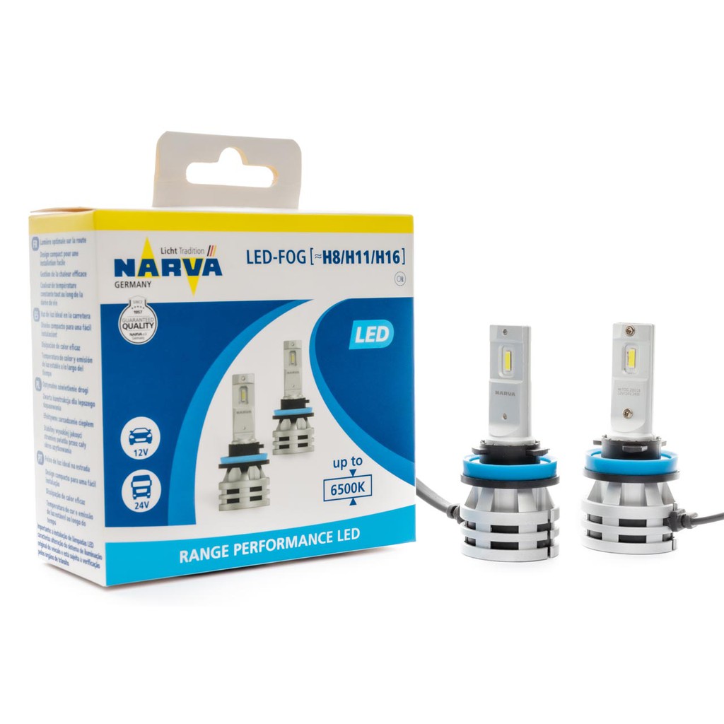  Комплект светодиодных ламп Narva 18036 LED Fog H8H11H16 Range Performance 6500K 2 шт