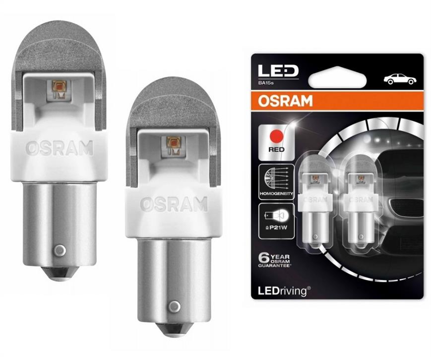  Лампа светодиодная Osram LEDriving Premium SL P21W 12V BA15s 2 шт.7556R02B Osram 7556R-02B