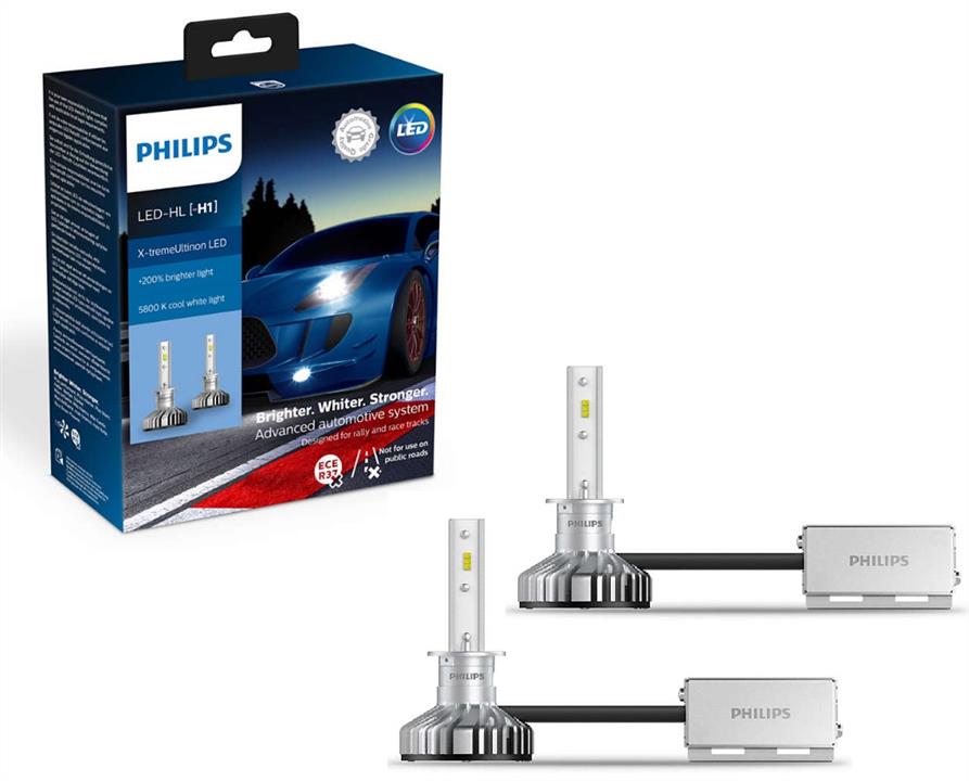  Лампа светодиодная Philips X-tremeUltinon LED +200% H1 5800K 2 шт.11258XUX2 Philips 11258XUX2