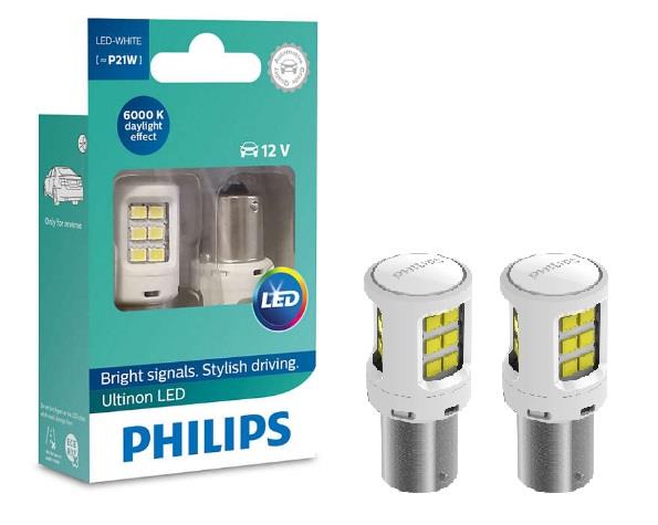  Лампа светодиодная Philips Ultinon LED P21W 12V BA15s 2 шт.11498ULWX2 Philips 11498ULWX2