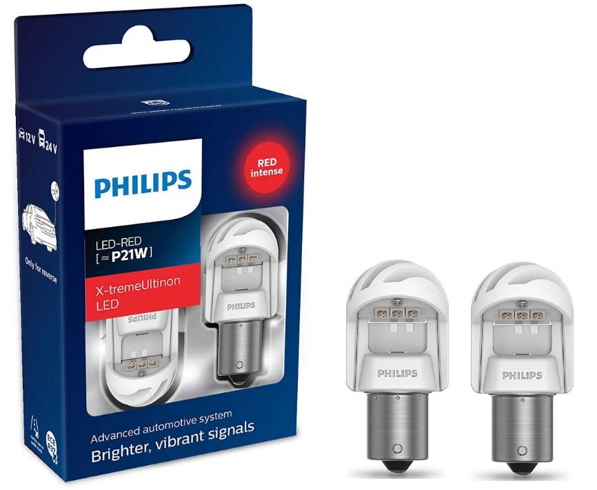  Лампа светодиодная Philips X-tremeUltinon LED gen2 P21W 1224V BA15s RED 2 шт.11498XURX2 Philips 11498XURX2