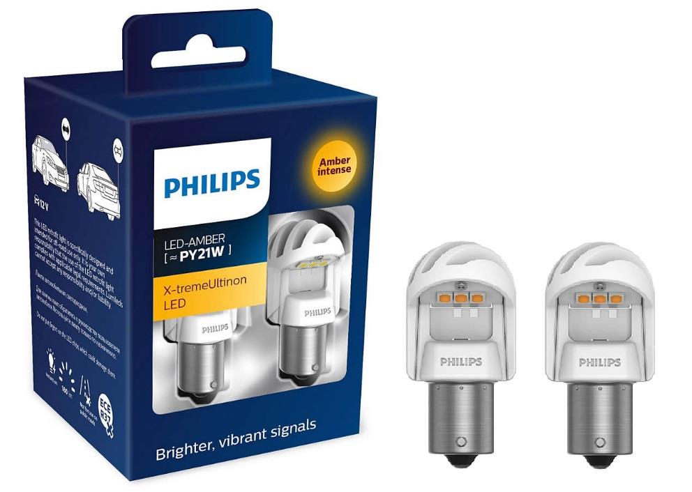  Лампа светодиодная Philips X-tremeUltinon LED gen2 PY21W 12V BAU15s 2 шт.11498XUAXM Philips 11498XUAXM