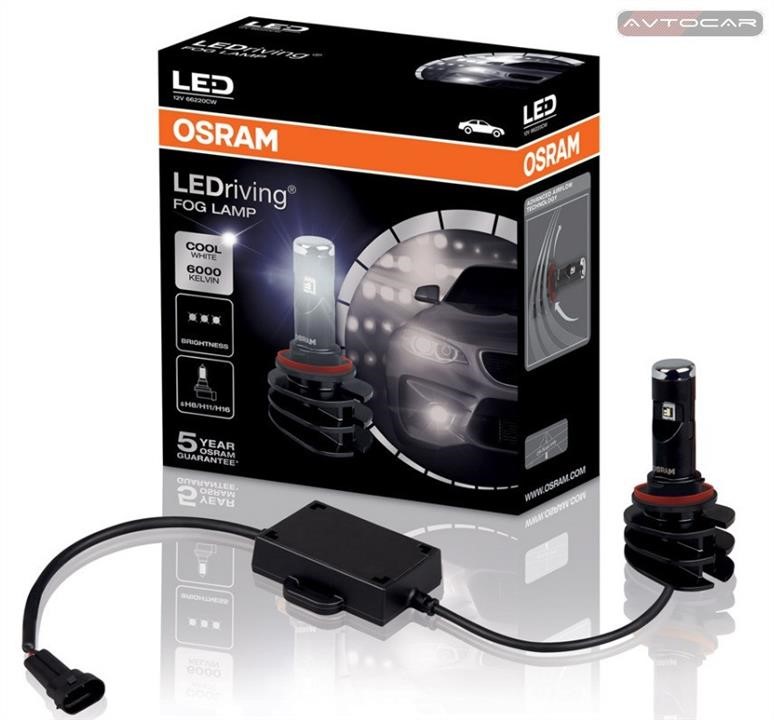  Лампа светодиодная Osram LED FOG 12V H10 13W кт 2 шт 9645CWHCB Osram 9645CW-HCB