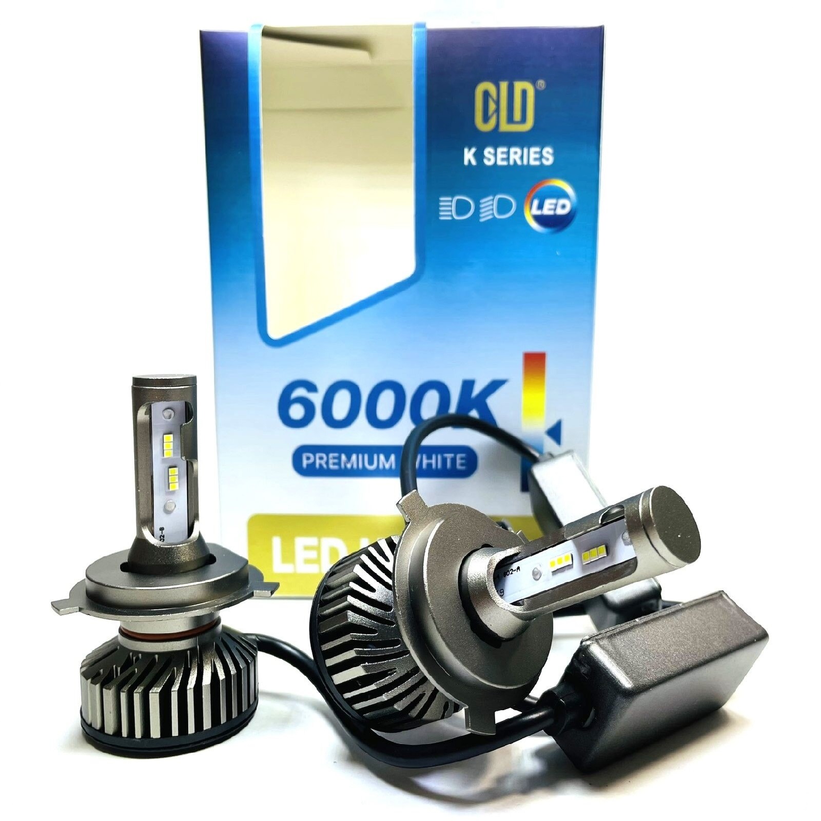  Комплект светодиодных ламп CLD K9-H4LED H4 6000-6500K 2016SMD*12PCS EMC 2 шт