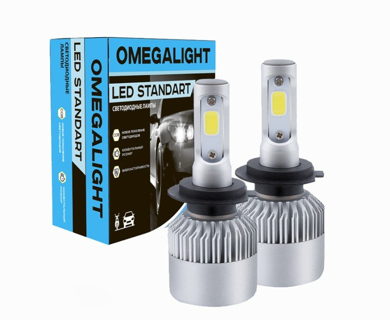  Лампа светодиодная Omegalight OLLEDH11ST-1 12V H11 25W 2400Lm