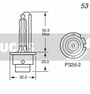  Лампа ксеноновая D2S 85V 35W LLD2S Lucas Electrical LLD2S