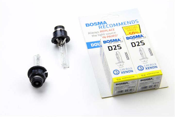  Лампа ксеноновая BOSMA D2S 85V 35W 6000K 2 шт.8498D BOSMA 8498D