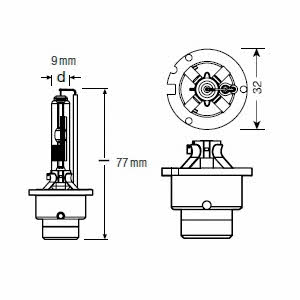  Лампа ксеноновая Osram D2R 85V 35W 66250CB Osram 66250CB