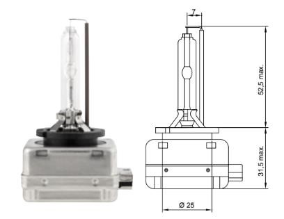  Лампа ксеноновая D1S 85V 35W B21015 Tesla B21015