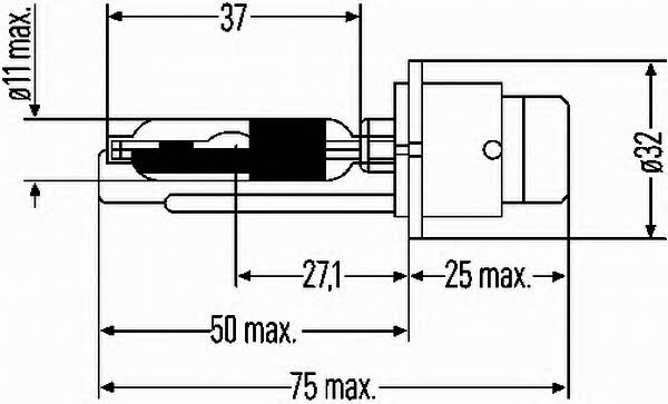  Лампа ксеноновая D2R 1224V 35W 8GS007001121 Hella 8GS 007 001-121