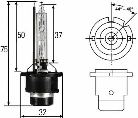  Лампа ксеноновая D2S 85V 35W 8GS007949251 Hella 8GS 007 949-251