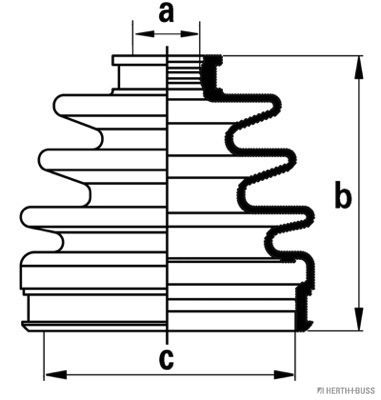 J2860506 HERTH+BUSS JAKOPARTS Комплект пыльника, приводной вал