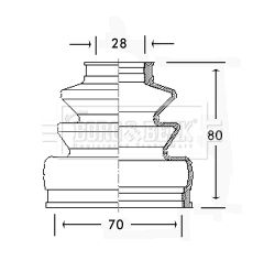 BCB2568 BORG & BECK Пыльник, приводной вал