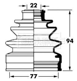 BCB6046 BORG & BECK Комплект пыльника, приводной вал