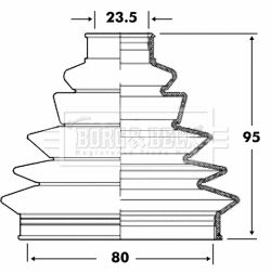 BCB6076 BORG & BECK Пыльник, приводной вал