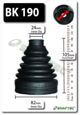 BK190 SHAFTEC Комплект пыльника, приводной вал