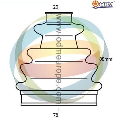 21990092 Multiparts Комплект пыльника, приводной вал