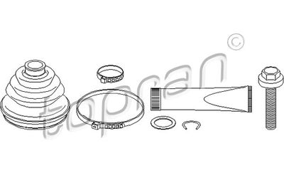 103747 TOPRAN Комплект пыльника, приводной вал