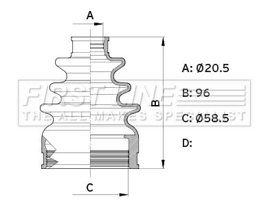 FCB6355 FIRST LINE Пыльник, приводной вал