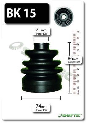 BK15 SHAFTEC Комплект пыльника, приводной вал