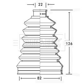 BCB2319 BORG & BECK Комплект пыльника, приводной вал