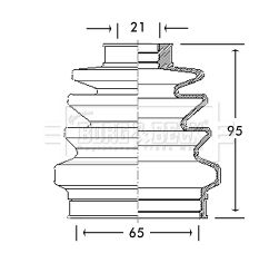 BCB2687 BORG & BECK Пыльник, приводной вал