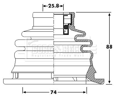 BCB6209 BORG & BECK Комплект пыльника, приводной вал