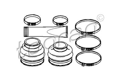 500589 TOPRAN Комплект пыльника, приводной вал