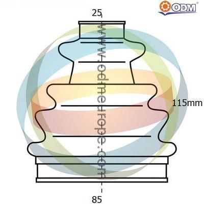 21990141 Multiparts Комплект пыльника, приводной вал