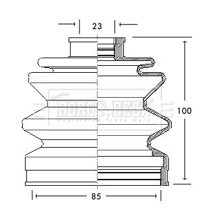 BCB2102 BORG & BECK Пыльник, приводной вал