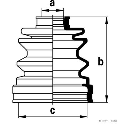 J2888008 HERTH+BUSS JAKOPARTS Комплект пыльника, приводной вал
