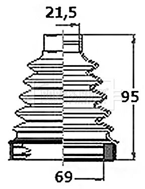 BCB6155 BORG & BECK Пыльник, приводной вал