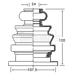 BCB2682 BORG & BECK Комплект пыльника, приводной вал