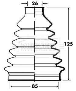 BCB2843 BORG & BECK Пыльник, приводной вал