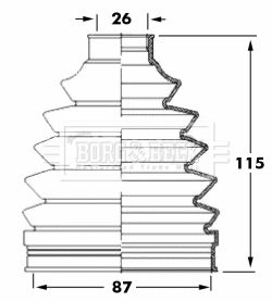 BCB6049 BORG & BECK Пыльник, приводной вал