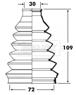 BCB6074 BORG & BECK Пыльник, приводной вал