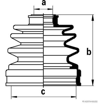 J2862003 HERTH+BUSS JAKOPARTS Комплект пыльника, приводной вал
