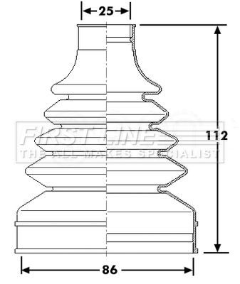 FCB6256 FIRST LINE Пыльник, приводной вал