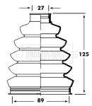 BCB2358 BORG & BECK Комплект пыльника, приводной вал