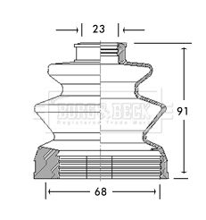 BCB2744 BORG & BECK Пыльник, приводной вал